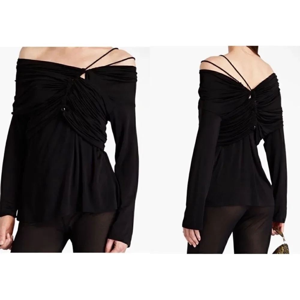 PALMER HARDING NWT Reunion jersey top in Black
Size 2